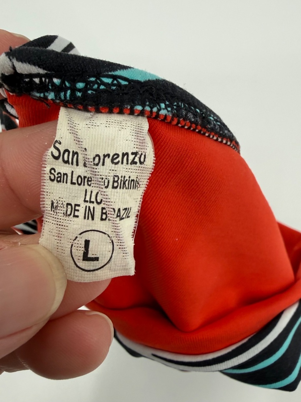 San Lorenzo Bikini Top Women Large Black Bandeau Strapless - Picture 3 of 7